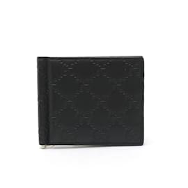 Gucci-Gucci Guccissima Bi-fold Wallet-Black