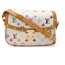 Borsa a Spalla Sologne Monogramma Multicolore Louis Vuitton Bianco