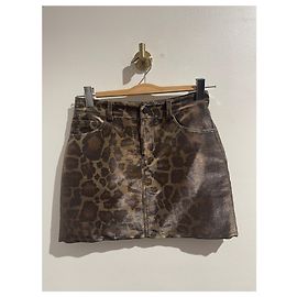 Jupe DMN T.FR 38 Coton Marron