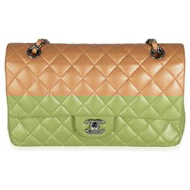Chanel-Chanel Bronze Gold Quilted Medium Classic Double Flap Bag-Metallic