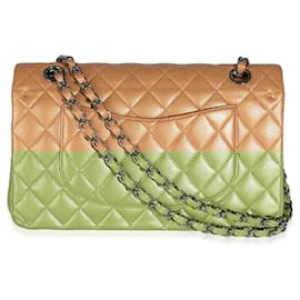 Chanel-Chanel Bronze Gold Quilted Medium Classic Double Flap Bag-Metallic