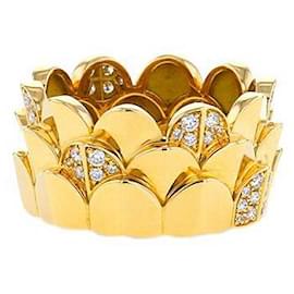 Fred-Fred Une île d'or ring in yellow gold and diamonds-Yellow
