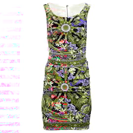Dolce & Gabbana- Dolce & Gabbana Carretto Floral Print Mini Dress in Multicolor Silk-Multiple colors