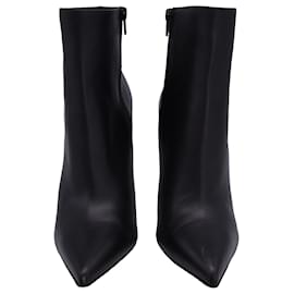 Christian Louboutin-Christian Louboutin So Kate Booty High-Heeled Ankle Boots in Black Calfskin Leather-Black