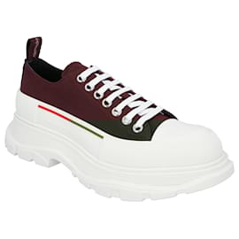 Alexander Mcqueen-Alexander McQueen Tread Sneaker 'Burgundy White'-Red