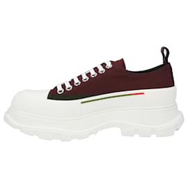 Alexander Mcqueen-Alexander McQueen Tread Sneaker 'Burgundy White'-Red