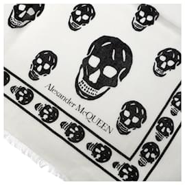 Alexander Mcqueen-Skull Silk Scarf-White