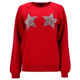 Roter Wollpullover mit Sternenverzierung von Marc Jacobs Rot