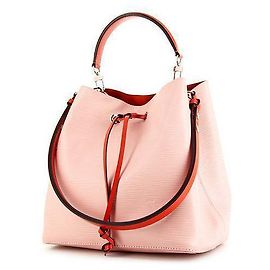 Bolso de compras petit Noé Louis Vuitton en cuero Epi rosa Rosa