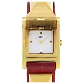 Reloj Hermès Médor en oro chapado Amarillo