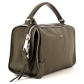 Fendi-Sac Boston Fendi Selleria Lei en cuir grainé vert-Vert,Vert olive