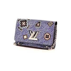 Louis Vuitton-Louis Vuitton Twist shoulder bag in blue leather-Blue