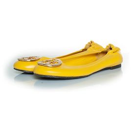 Tory Burch yellow leather flats Yellow