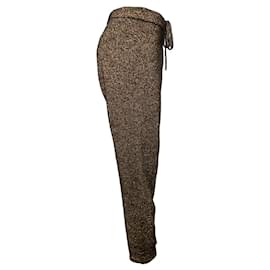 Dries Van Noten-Metallic lurex jogging trousers-Golden,Metallic