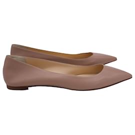 Christian Louboutin-Christian Louboutin Ballalla Red Sole Ballet Flats In Beige Leather-Beige