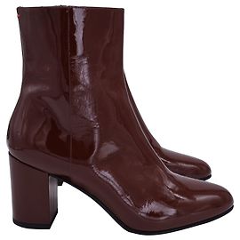 Botas Aeyde Liv em couro verniz bordeaux Vermelho Bordeaux