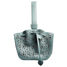 Alaïa Bolsa bucket de couro com recortes a laser e studs Blue Rose Marie Azul