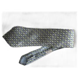 Hermès-hermes tie-Light blue