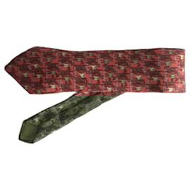 Hermès-hermes tie-Red