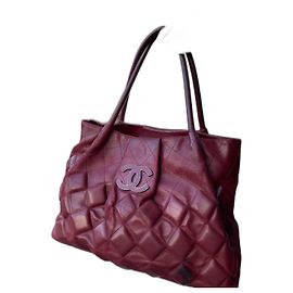 Chanel Sloane Square Red Leather Handbag Red