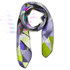 Hermès-Hermès 2014 Square Scarf 90 The Faceties of Pegase Pink Silk Scarf Hermes-Multiple colors