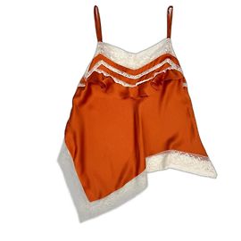 Top de corte sesgado de John Galliano Naranja