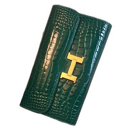 Hermès Constance Geldbörse/Clutch Grün