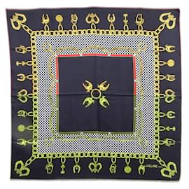 Céline-Celine silk scarf-Black