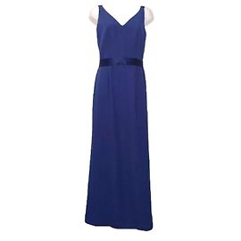 Vera Wang Robe de soirée bleu marine avec un dos époustouflant Bleu Marine