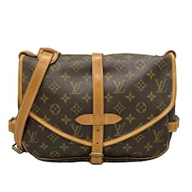 Louis Vuitton-LOUIS VUITTON Saumur 30 Monogram Shoulder Bag M42256 Monogram Canvas-Brown