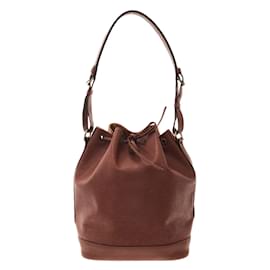 Louis Vuitton-LOUIS VUITTON Noe Epi Shoulder Bag M44003 Brown Kenyan Leather (engraved LV logo)-Brown