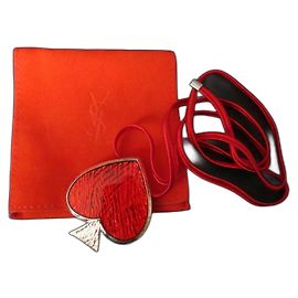 Pendente e spilla Pik-Cuore Yves Saint Laurent Argento Rosso