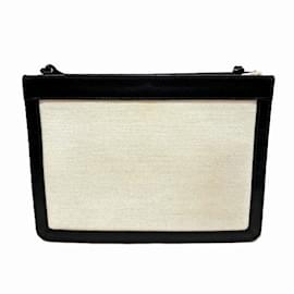 Balenciaga-Balenciaga Navy Pochette 339937 Shoulder Bag-Black,Cream