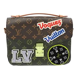 Louis Vuitton-Louis Vuitton Monogram Patches Pochette Metis MM-Brown