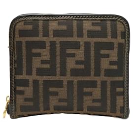 Fendi-Fendi Zucca Pattern Eco Tote Bag-Khaki,Dark brown
