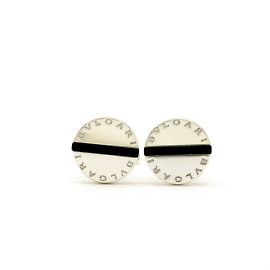 Bulgari Abotoaduras redondas de ônix Bvlgari em prata 925 Outro