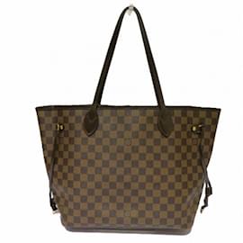 Louis Vuitton-Louis Vuitton Damier Neverfull MM Tote Bag-Brown,Damier ebene