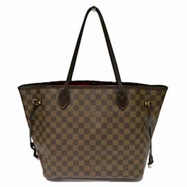 Louis Vuitton-Louis Vuitton Damier Neverfull MM Tote Bag-Brown,Damier ebene