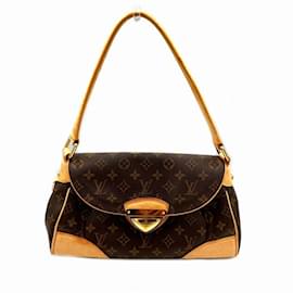 Louis Vuitton-Louis Vuitton Monogram Beverly MM Handbag-Brown,Monogram