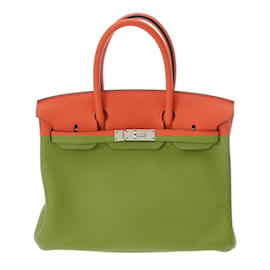 Hermès-Hermes Birkin 30 Handbag in Orange Poppy-Orange