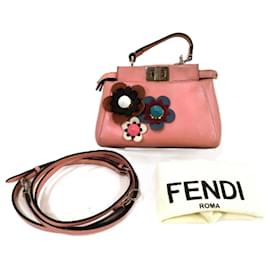 Fendi-Sac à épaule Fendi Micro Peekaboo 8M0355-Rose