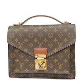 Louis Vuitton-Louis Vuitton Monogram Monceau Handbag-Brown