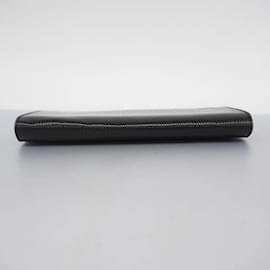 Louis Vuitton-Louis Vuitton Long Wallet Epi Portefeuille Brazza M60622 Noir-Black