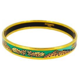 Hermès Hermes Enamel PM Tiger Bangle Multiple colors Golden