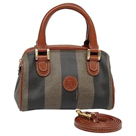 Fendi-Sac à main FENDI en toile Pecan, toile enduite, 2 en 1, marron kaki, authentique am6873-Marron,Kaki