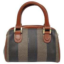 Fendi-Sac à main FENDI en toile Pecan, toile enduite, 2 en 1, marron kaki, authentique am6873-Marron,Kaki