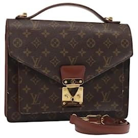 Louis Vuitton-LOUIS VUITTON Monogram Monceau 28 Hand Bag 2way M51185 LV Auth 91363-Monogram