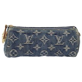 LOUIS VUITTON Pouch Speedy en Denim Monogram Bleu M95082 LV Auth 88939 Bleu