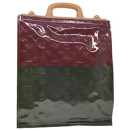 Louis Vuitton-LOUIS VUITTON Monogram Vernis Stanton Tote Bag Purple Viole M91079 LV Auth 92498-Purple