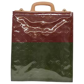 Louis Vuitton-LOUIS VUITTON Monogram Vernis Stanton Tote Bag Purple Viole M91079 LV Auth 92498-Purple